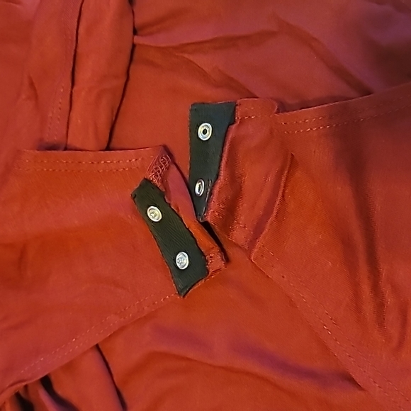 Fashion Nova Off the Shoulder Ruffle Plus Size Bodysuit, Burgundy, 3X - Picture 6 of 6